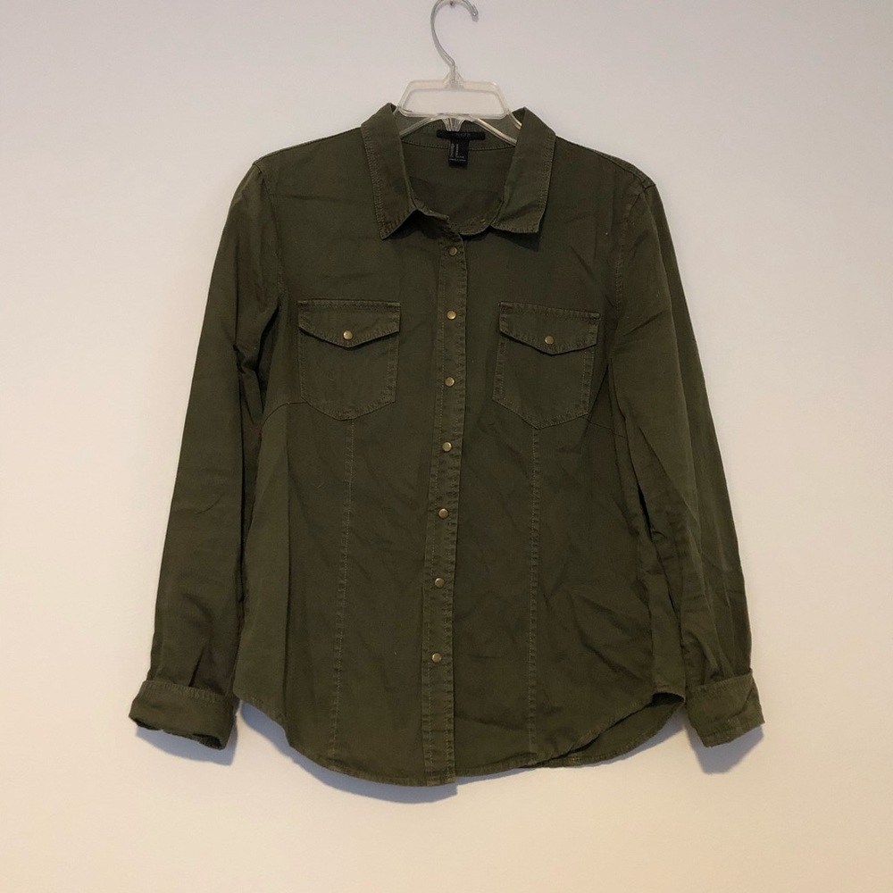 Olive green top